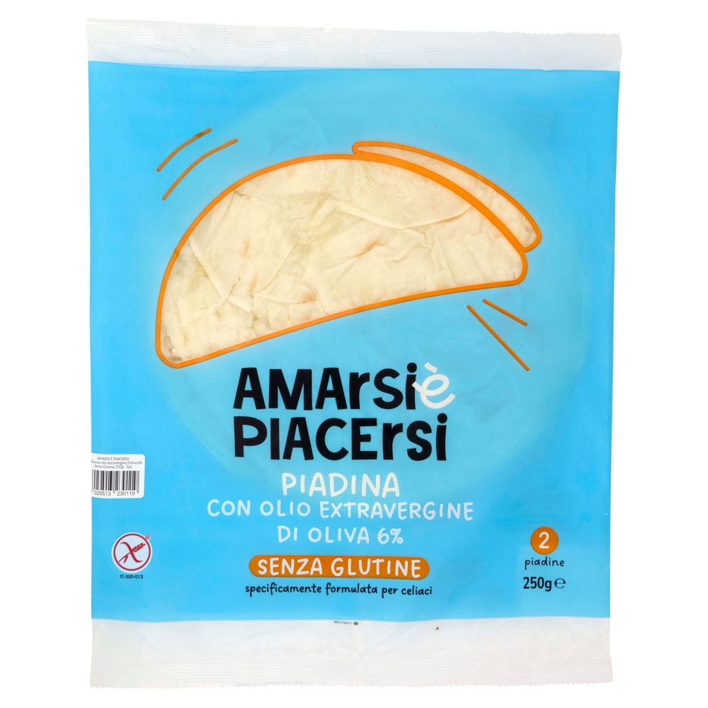 Amarsi è Piacersi Piadina con Olio Extravergine di Oliva Senza Glutine 2 x 125 g